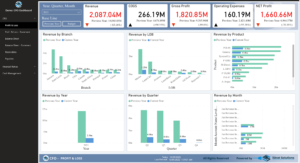 CFO Dashboard — Cash Flow, Financial Ratios & Cost Intelligence
